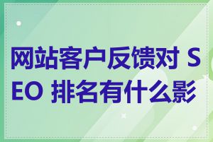 网站客户反馈对 SEO 排名有什么影响