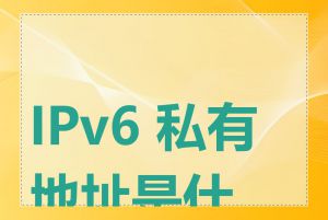 IPv6 私有地址是什么