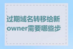 过期域名转移给新owner需要哪些步骤