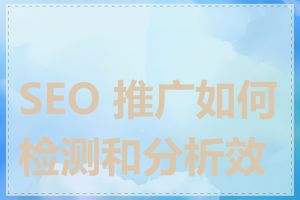 SEO 推广如何检测和分析效果