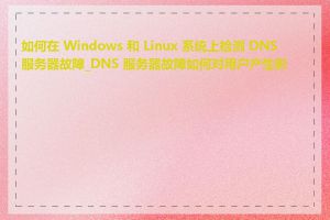 如何在 Windows 和 Linux 系统上检测 DNS 服务器故障_DNS 服务器故障如何对用户产生影响