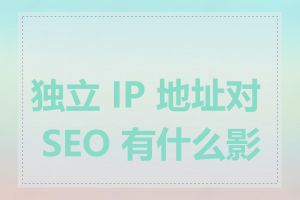 独立 IP 地址对 SEO 有什么影响