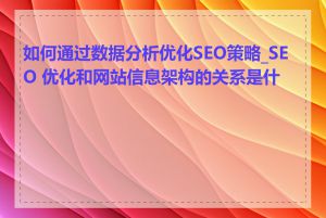 如何通过数据分析优化SEO策略_SEO 优化和网站信息架构的关系是什么