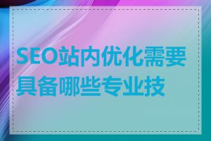 SEO站内优化需要具备哪些专业技能