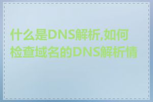 什么是DNS解析,如何检查域名的DNS解析情况