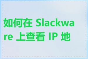 如何在 Slackware 上查看 IP 地址