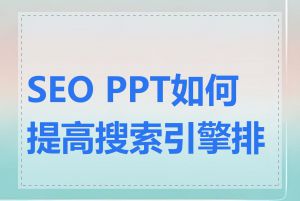 SEO PPT如何提高搜索引擎排名