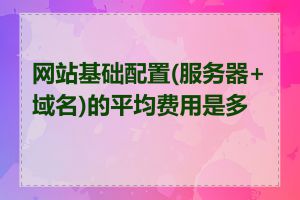 网站基础配置(服务器+域名)的平均费用是多少