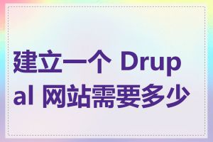 建立一个 Drupal 网站需要多少钱