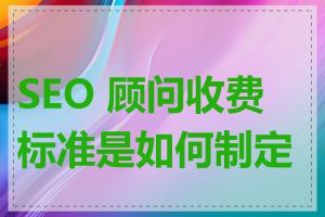 SEO 顾问收费标准是如何制定的