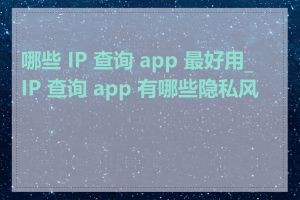 哪些 IP 查询 app 最好用_IP 查询 app 有哪些隐私风险