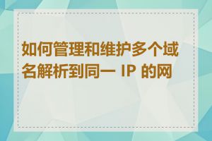 如何管理和维护多个域名解析到同一 IP 的网站