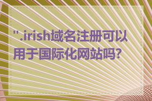 ".irish域名注册可以用于国际化网站吗?"