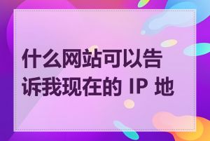 什么网站可以告诉我现在的 IP 地址