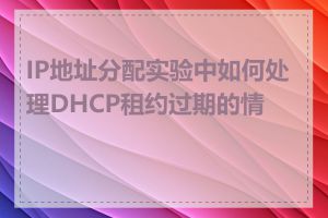 IP地址分配实验中如何处理DHCP租约过期的情况