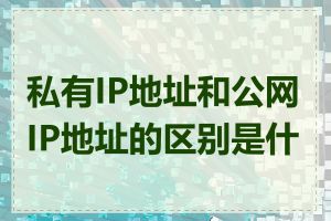 私有IP地址和公网IP地址的区别是什么