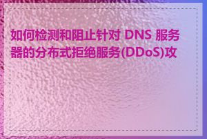 如何检测和阻止针对 DNS 服务器的分布式拒绝服务(DDoS)攻击