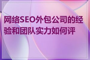 网络SEO外包公司的经验和团队实力如何评估