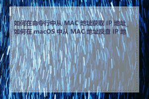 如何在命令行中从 MAC 地址获取 IP 地址_如何在 macOS 中从 MAC 地址反查 IP 地址