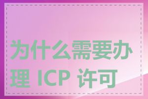 为什么需要办理 ICP 许可证