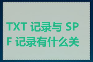 TXT 记录与 SPF 记录有什么关系