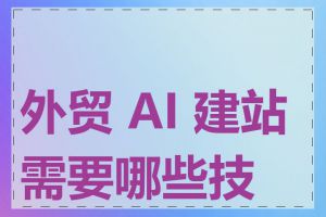 外贸 AI 建站需要哪些技术