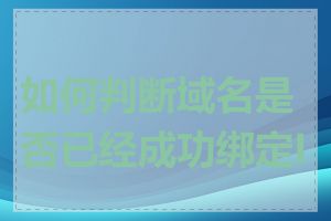 如何判断域名是否已经成功绑定IP