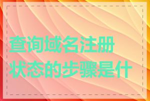 查询域名注册状态的步骤是什么