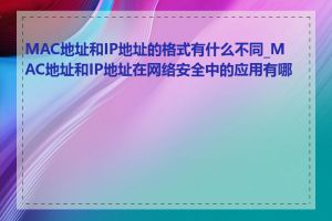 MAC地址和IP地址的格式有什么不同_MAC地址和IP地址在网络安全中的应用有哪些