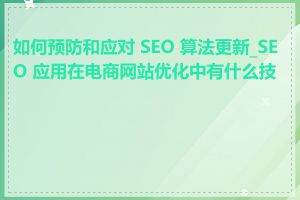 如何预防和应对 SEO 算法更新_SEO 应用在电商网站优化中有什么技巧