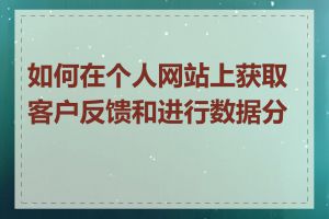 如何在个人网站上获取客户反馈和进行数据分析