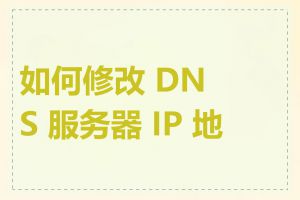 如何修改 DNS 服务器 IP 地址