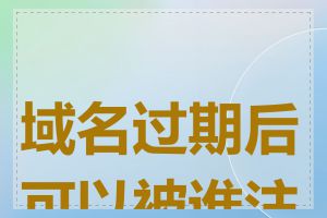 域名过期后可以被谁注册