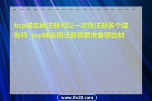 top域名网注册可以一次性注册多个域名吗_top域名网注册需要准备哪些材料