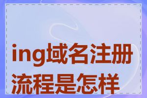 ing域名注册流程是怎样的