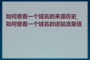 如何查看一个域名的来源历史_如何查看一个域名的进站流量信息