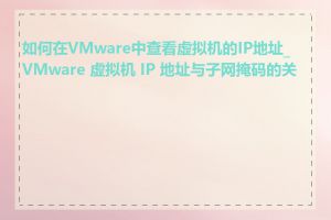 如何在VMware中查看虚拟机的IP地址_VMware 虚拟机 IP 地址与子网掩码的关系