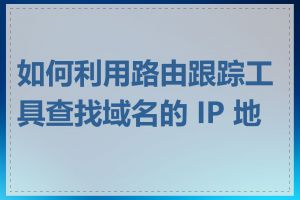 如何利用路由跟踪工具查找域名的 IP 地址