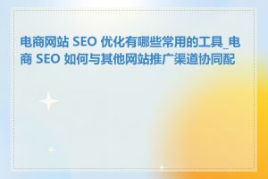 电商网站 SEO 优化有哪些常用的工具_电商 SEO 如何与其他网站推广渠道协同配合