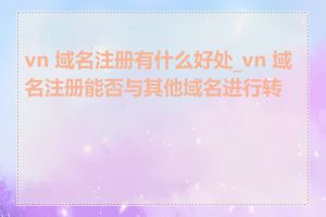 vn 域名注册有什么好处_vn 域名注册能否与其他域名进行转换