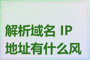 解析域名 IP 地址有什么风险