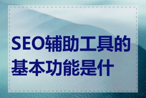 SEO辅助工具的基本功能是什么