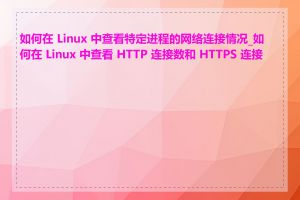 如何在 Linux 中查看特定进程的网络连接情况_如何在 Linux 中查看 HTTP 连接数和 HTTPS 连接数