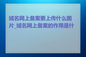 域名网上备案要上传什么图片_域名网上备案的作用是什么