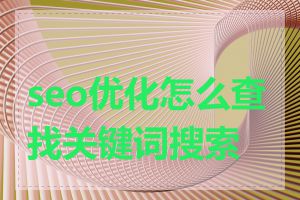 seo优化怎么查找关键词搜索量