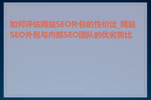 如何评估网站SEO外包的性价比_网站SEO外包与内部SEO团队的优劣势比较