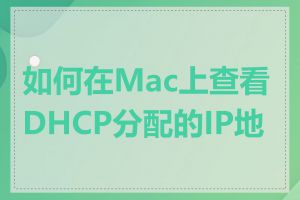 如何在Mac上查看DHCP分配的IP地址