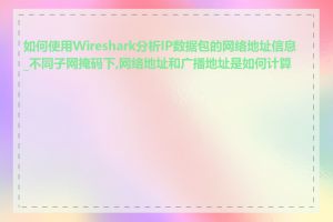 如何使用Wireshark分析IP数据包的网络地址信息_不同子网掩码下,网络地址和广播地址是如何计算的