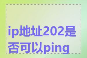 ip地址202是否可以ping通