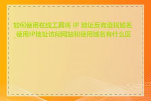 如何使用在线工具将 IP 地址反向查找域名_使用IP地址访问网站和使用域名有什么区别